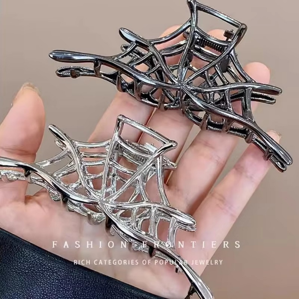 Spider Web Halloween Decoration - Yeni Örümcek Ağı Metal Saç Tokası