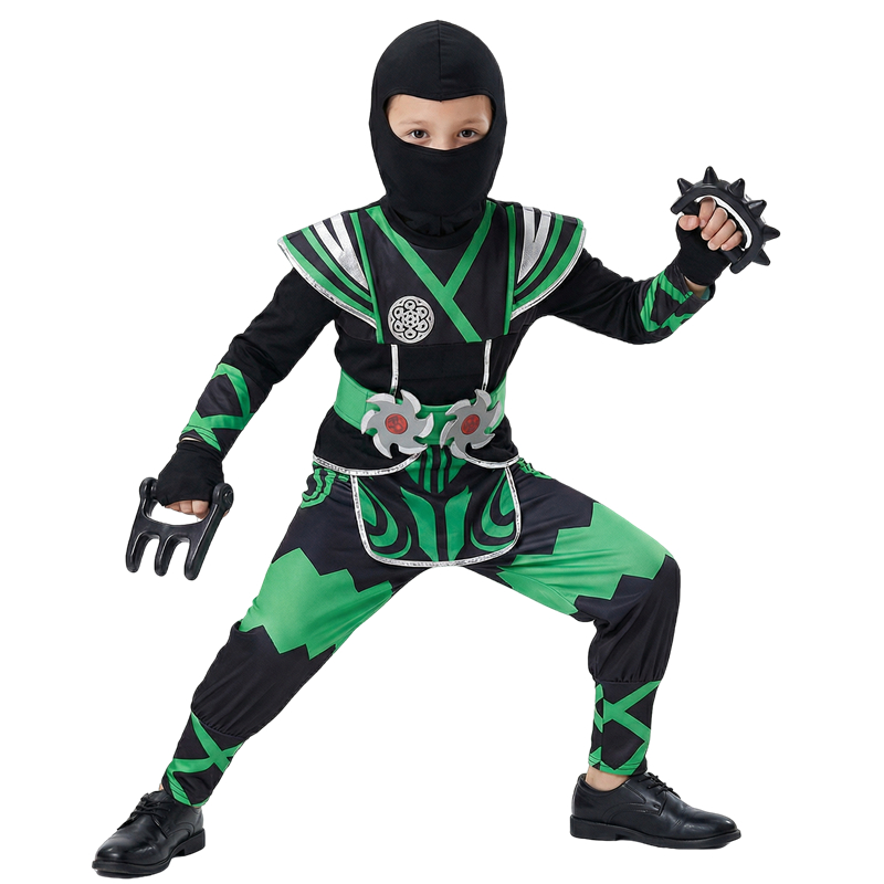 Halloween Costume Kids - Yeşil Ninja Kostümü Çocuklar için 9