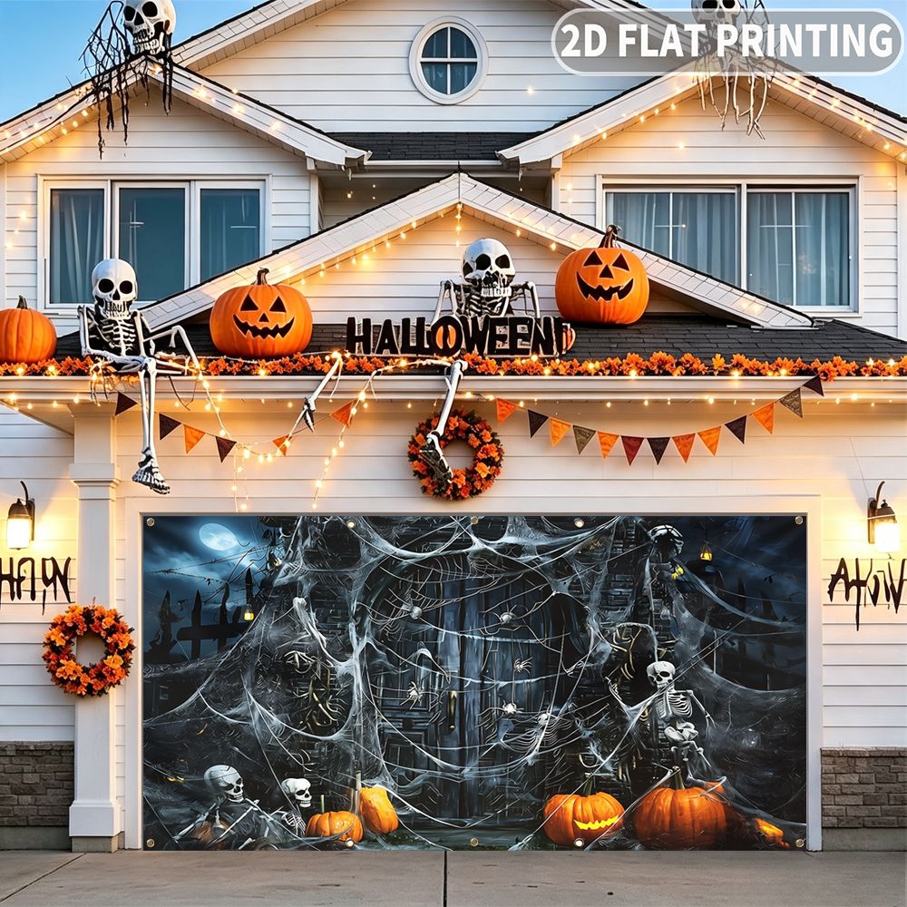 Halloween Skeleton Decoration - 1 adet 2D DÜZ Cadılar Bayramı