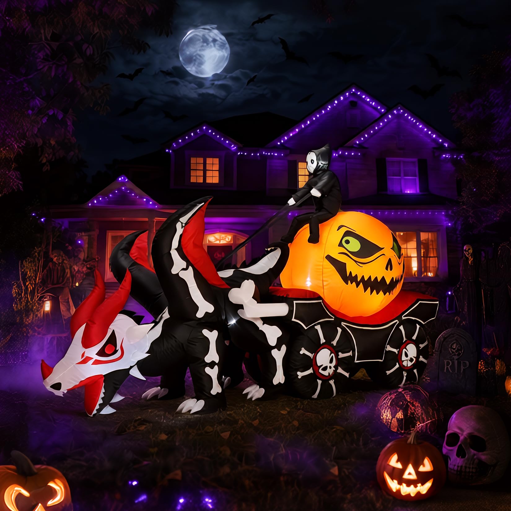 8,9 FT Uzunluğunda, LED Işıkla - Halloween Pumpkin Decor Led incelemesi ve fiyatı