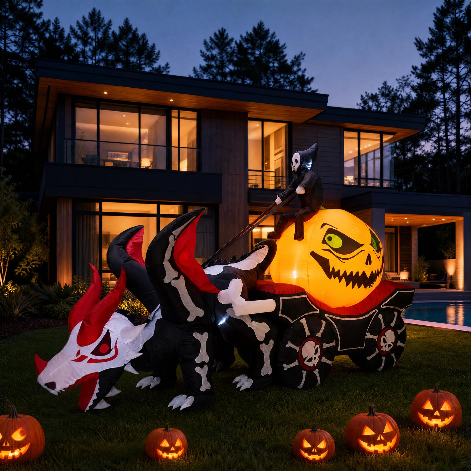 8,9 FT Uzunluğunda, LED Işıkla - Halloween Pumpkin Decor Led incelemesi ve fiyatı
