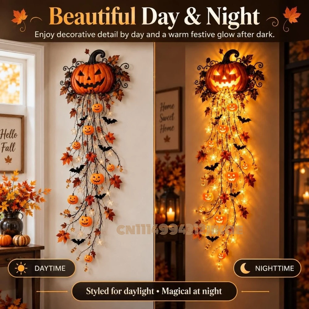 Şık Cadılar Bayramı Temalı Duv - Halloween Led String Lights Orange incelemesi ve fiyatı