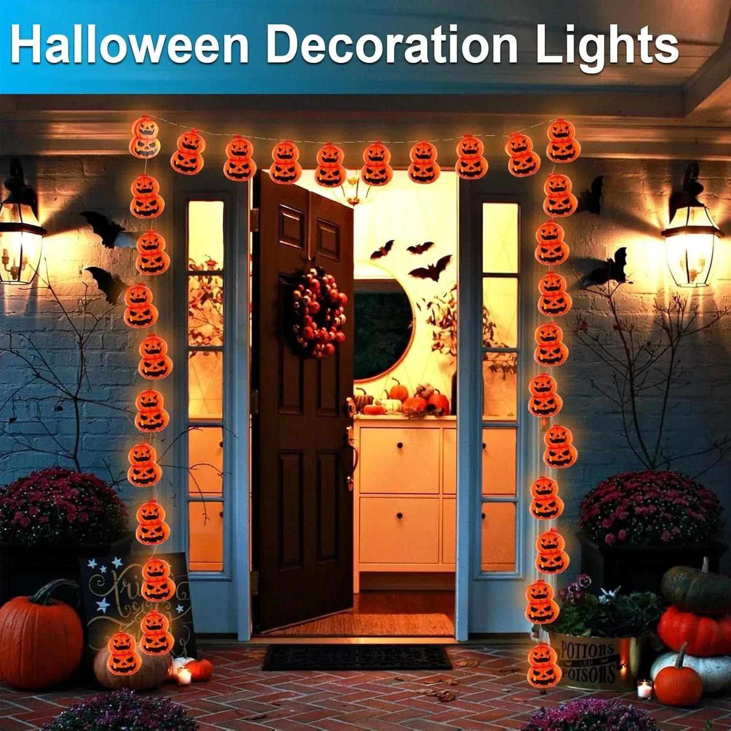 Jack O Lantern Işık Zinciri, P - Halloween Led String Lights Orange incelemesi ve fiyatı