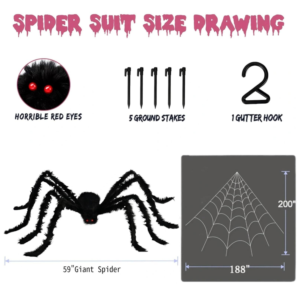 200 inç Cadılar Bayramı Örümce - Spider Web Halloween Decoration incelemesi ve fiyatı