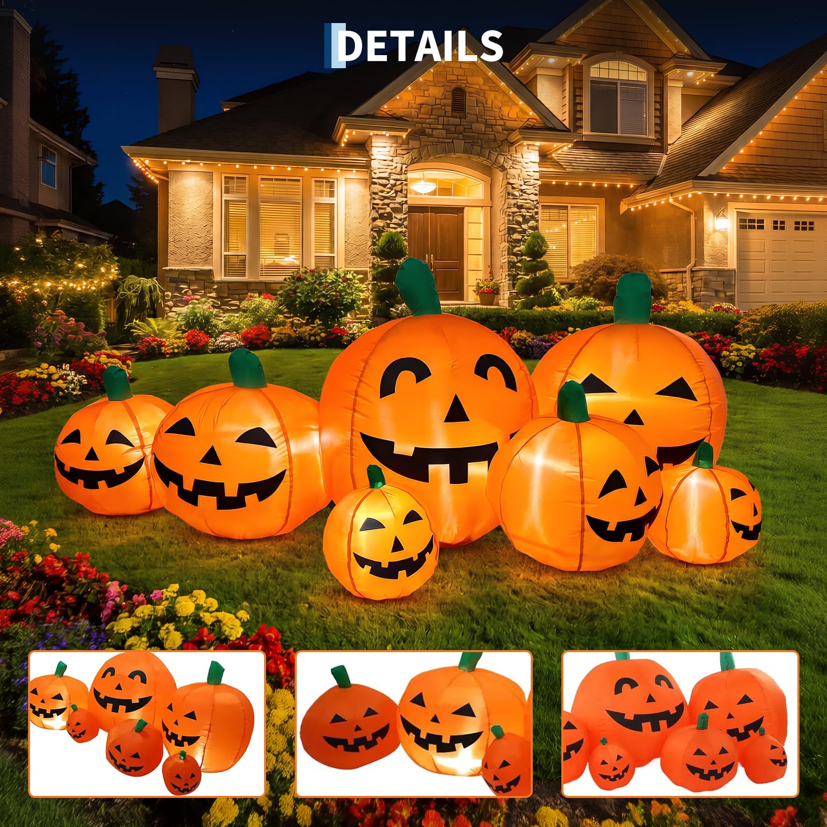 7,5 FT Boyunda, LED Işıklarla  - Halloween Pumpkin Decor Led incelemesi ve fiyatı