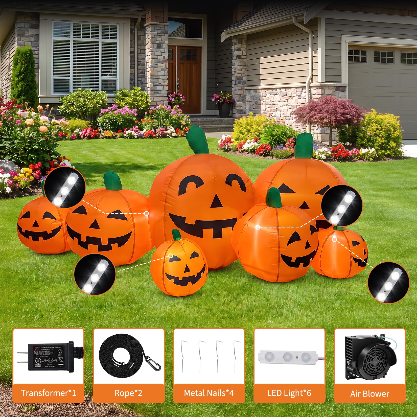 7,5 FT Boyunda, LED Işıklarla  - Halloween Pumpkin Decor Led incelemesi ve fiyatı